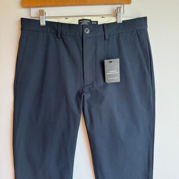 Club Monaco Connor Tech Pant Mens 31X32 Navy Blue Tapered Slim Pants Stretch - Picture 7 of 16